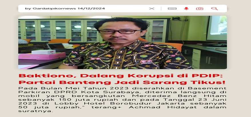 "Minta Fee" Baktiono Sekretaris DPC PDIP Dilaporkan ke DPP PDIP